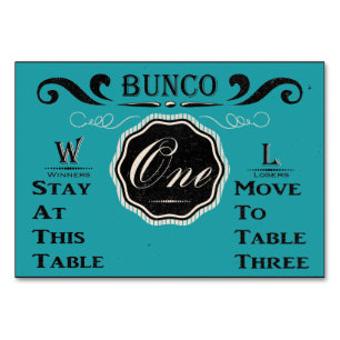  Bunco-tabelkaart - #1 Kaart