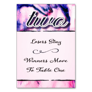 Bunco Table Card Waterverf Two Kaart