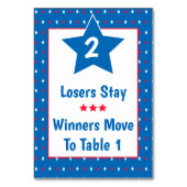 Bunco Table Kaart - Patriottisch Rood, Wit & Blauw (Voorkant)