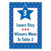 Bunco Table Kaart - Patriottisch Rood, Wit & Blauw (Achterkant)