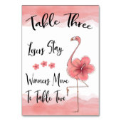 Bunco Tafel Kaart #3 Roze Flamingo Fun (Achterkant)