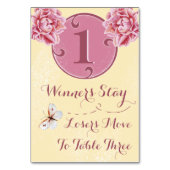 Bunco Tafel Kaart - Roze pioen #1 (Voorkant)