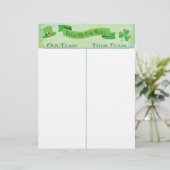 Bunco Tally Score Sheet Lucky Irish Saint Patrick (Staand voorkant)