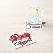 Bunco TIme Vierkante Kartonnen Onderzetter (Insitu)