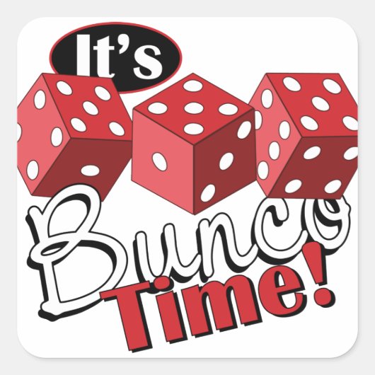 Bunco TIme Vierkante Sticker (Voorkant)