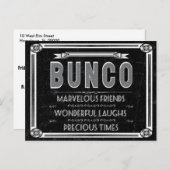 Bunco Typografie Invite Uitnodiging Briefkaart (Voorkant / Achterkant)