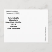 Bunco Typografie Invite Uitnodiging Briefkaart (Achterkant)