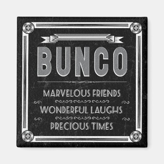 Bunco Typografie Magneet (Voorkant)