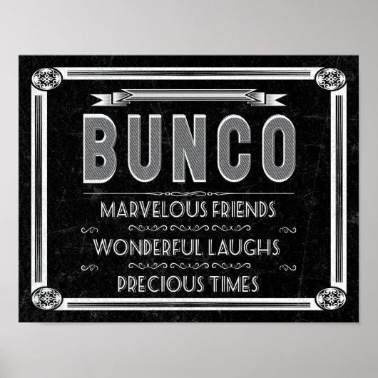 Bunco  Typografie Poster (Voorkant)