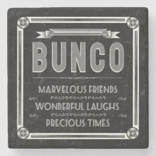 Bunco  Typografie Stenen Onderzetter