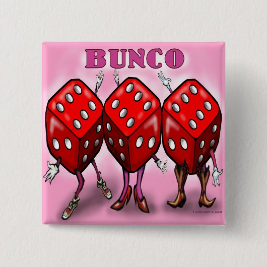 Bunco Vierkante Button 5,1 Cm (Voorkant)