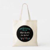 Bunco waar staan we op? Funny Modern Tote Bag (Achterkant)