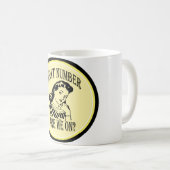 Bunco wat is ons nummer op #2 koffiemok (Voorkant rechts)