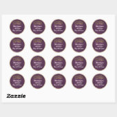 Bunco Zusterschap Code van eer Paarse Goud Ronde Sticker (Vel)