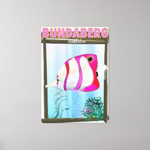 Bundaberg Australië reisposter Canvas Afdruk