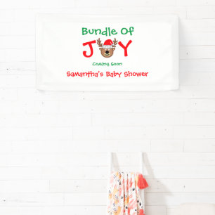 Bundel met vrolijk kerstBaby shower Spandoek