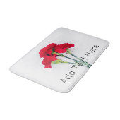 bundel rode anjerbloemen badmat (Gekanteld)