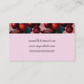  bundel rode kersen Antiek fruitontwerp Visitekaartje (Achterkant)