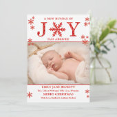 Bundel van de kondiging van de geboorte van de ker feestdagenkaart (Staand voorkant)