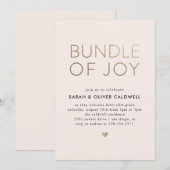 Bundel van de uitnodiging van het Joy Baby shower (Voorkant / Achterkant)