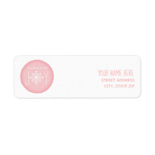 bundel van het Baby shower van de Joy Pink Winter Etiket