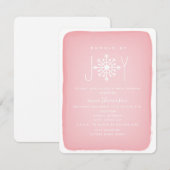 Bundel van het Baby shower van de Joy Snowflake - Kaart (Voorkant / Achterkant)