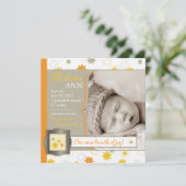 Bundel van het Joy Birth Announcement Square Aankondiging (Staand voorkant)
