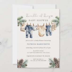 Bundel van jongens baby shower Winter jongens show Kaart