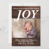 Bundel van Joy Birth Announcement kerstfoto Feestdagenkaart (Voorkant)