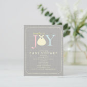 Bundel van Joy Neutral Baby shower Kaart (Staand voorkant)