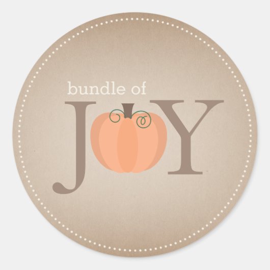 Bundel van Joy Neutral Pumpkin Herfst Baby Sticker (Voorkant)