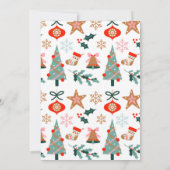 Bundel van Joy Red en Pink Christmas Baby shower Kaart (Achterkant)