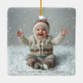 Bundel van Joy Square Keramisch Ornament (Achterkant)