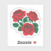 Bundel van Rozen Sticker (Vel)
