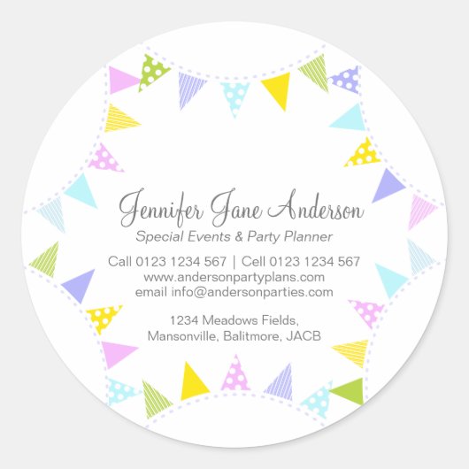 Bundelfeesten planner ronde sticker (Voorkant)