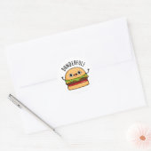 Bunderful Funny Burger Bun Pun Ronde Sticker (Envelop)