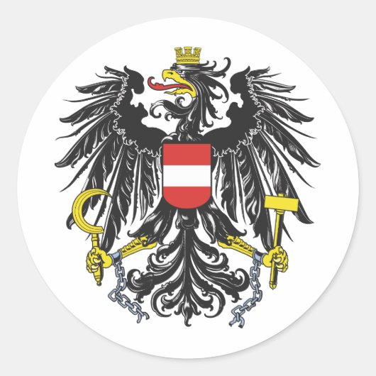 Bundesadler Österreich Ronde Sticker (Voorkant)