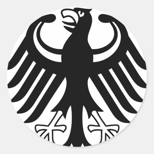 Bundesadler Ronde Sticker (Voorkant)