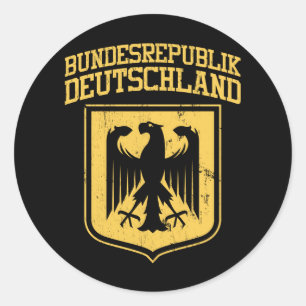 Bundesrepublik Deutschland/Duitse adelaar Ronde Sticker
