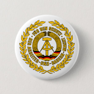 Bundesrepublik Deutschland/East Germany Crest Ronde Button 5,7 Cm