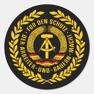 Bundesrepublik Deutschland / Oost-Duitsland krans Ronde Sticker