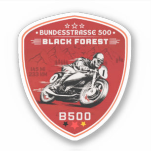 bundesstrasse 500, Zwarte Woud Duitse weg b500 Sticker