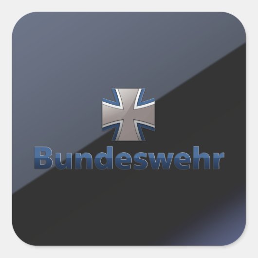 Bundeswehr Emblem Vierkante Sticker (Voorkant)