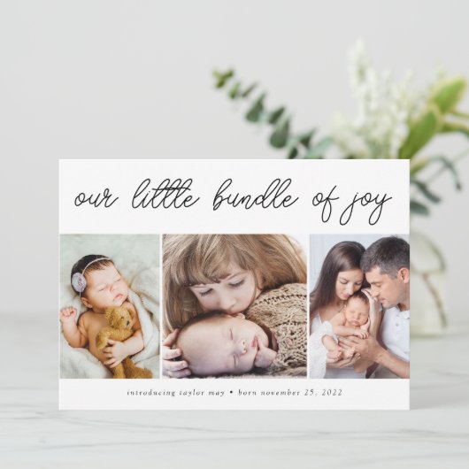 Bundle de Joy Photos Faire-part de naissance de va (Debout devant)