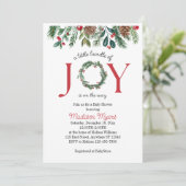 Bundle of Joy Christmas Baby shower Invitation Kaart (Staand voorkant)
