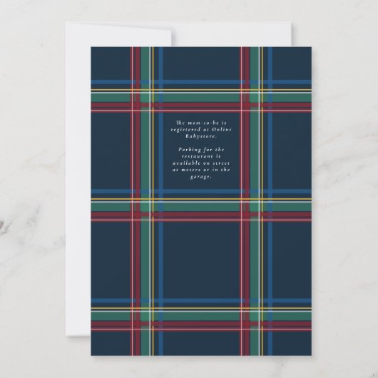 Bundle of Joy Classic Christmas baby shower Kaart (Achterkant)