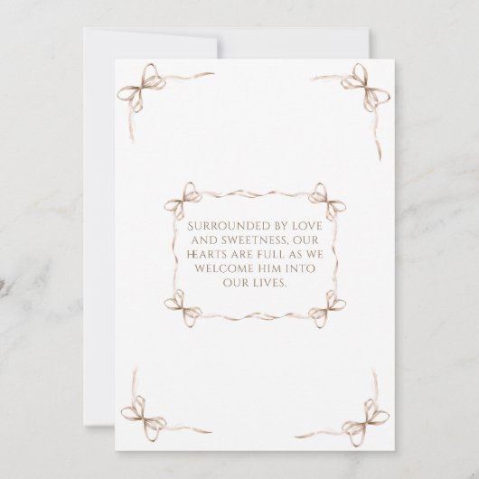 Bundle of Joy Foto Geboorteaankondiging Kaart (Achterkant)