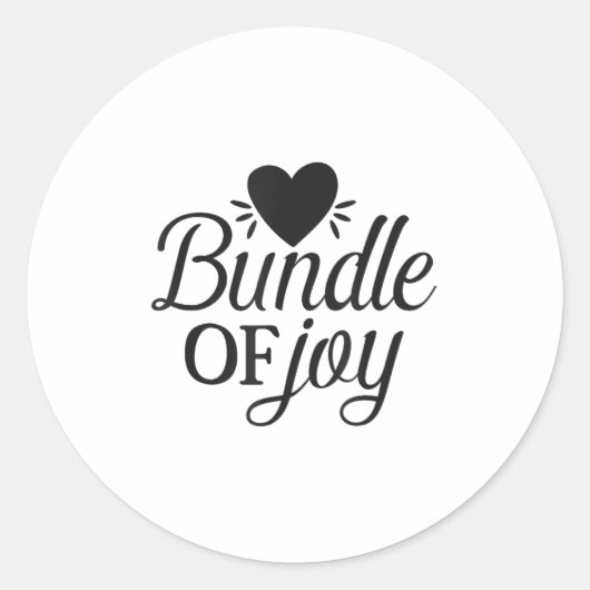 Bundle Of Joy Love Quote Cute Motivation  Ronde Sticker (Voorkant)