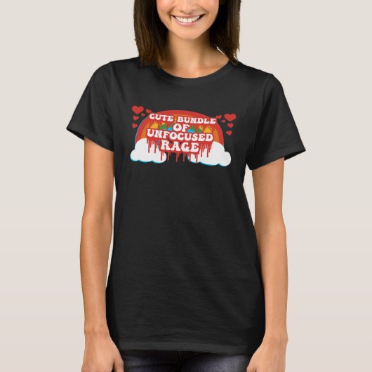 Bundle Of Unfocused Rage Rainbow Clouds Hearts Pas T-shirt (Voorkant)