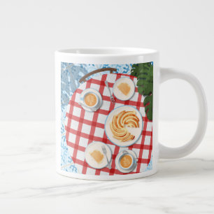 Bundt Cake and Coffee for Two Extra Grote Beker